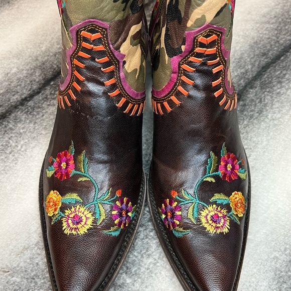 { Double D Ranch Old Gringo } Cosmic Camo Chocolate/Camouflage Western Boots - Picture 5 of 16
